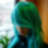 Elegant synthetic wig in vibrant color