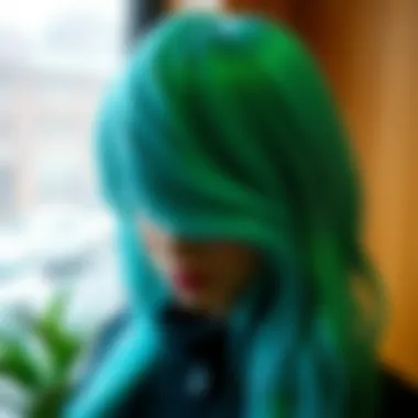 Elegant synthetic wig in vibrant color