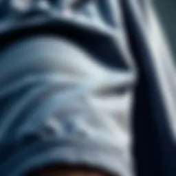 Close-up of fabric showcasing moisture-wicking technology