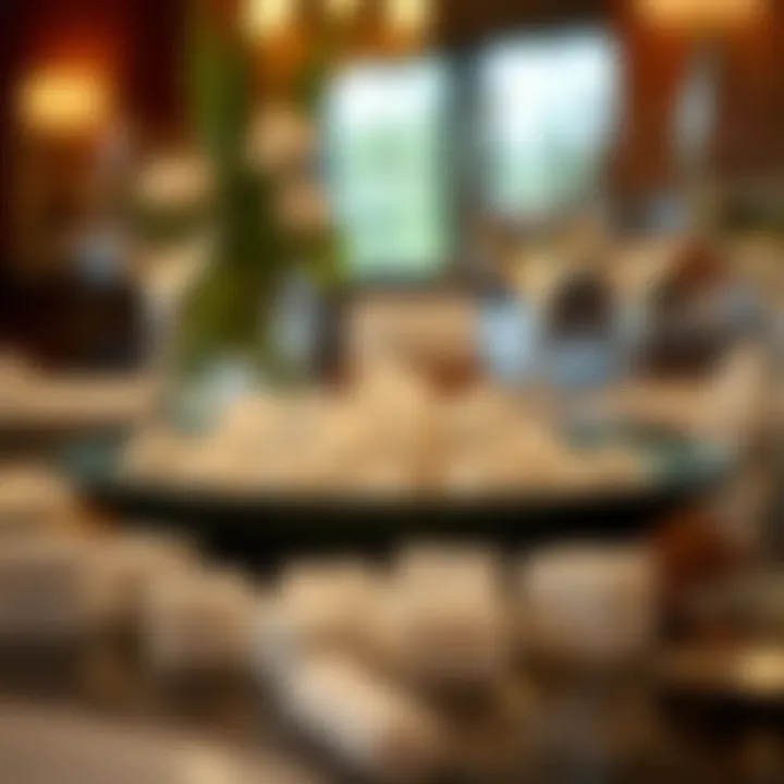 Aesthetic presentation of sugar cubes at a dining setting