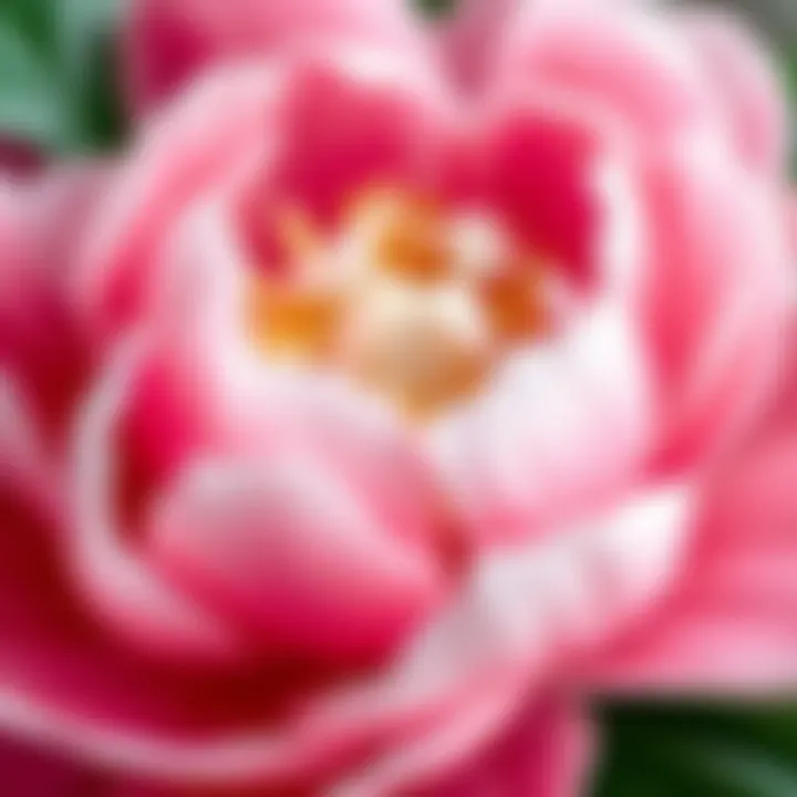 Close-up of detailed craftsmanship in artificial peony petals