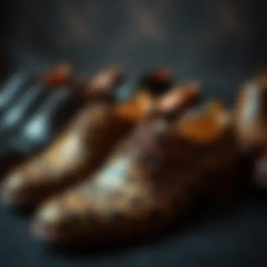 Artistic Collection of Cheetah Print Footwear A collection of cheetah print dress shoes arranged artistically