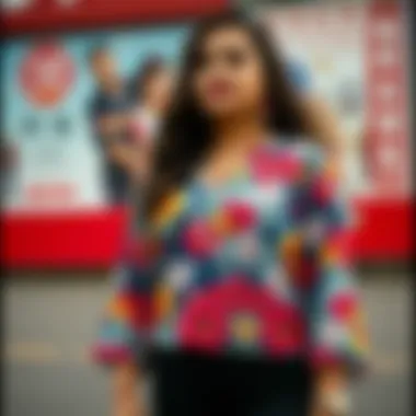 Stylish printed blouse showcasing vibrant patterns