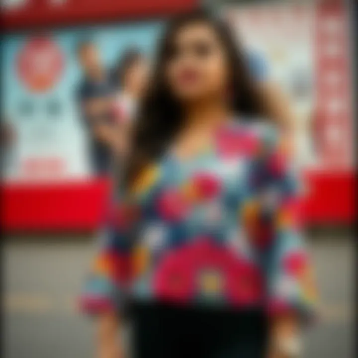 Stylish printed blouse showcasing vibrant patterns