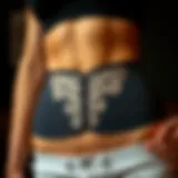 A close-up view of the Body Fit Waist Trimmer showcasing its intricate design and fabric texture