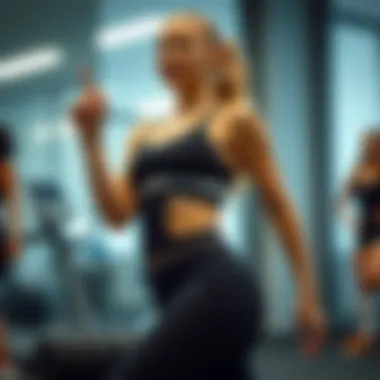 Illustration demonstrating the waist trimmer in action during a workout session