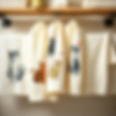 Creative Bath Towels Featuring Cat Illustrations Creative cat-themed towels displayed on a rack