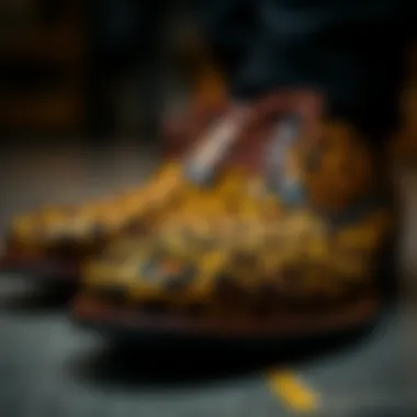 The Intricate Texture of Cheetah Print Close-up of the texture and pattern of cheetah print footwear