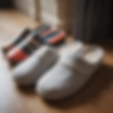 Cushioned Slippers Selection Selection of cushioned slippers designed for seniors.