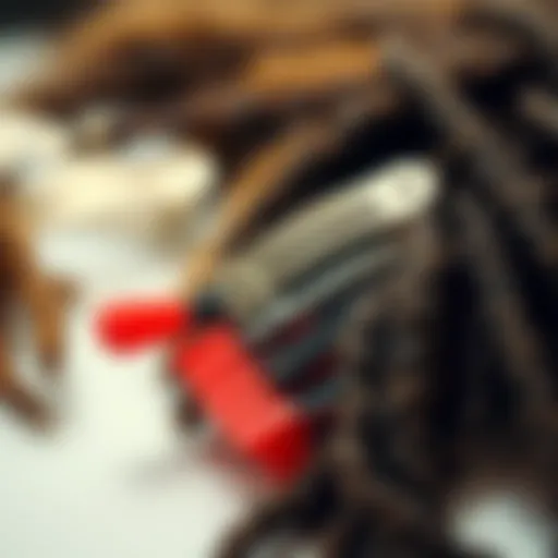 A collection of various dreadlock clips showcasing their designs and materials