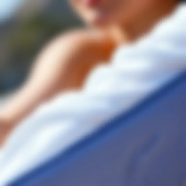 Innovative Materials in Cooling Sun Sleeves Close-up of materials used in sun sleeves