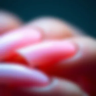 Close-Up of Thermochromic Transformation Close-up of color changing effect on nails