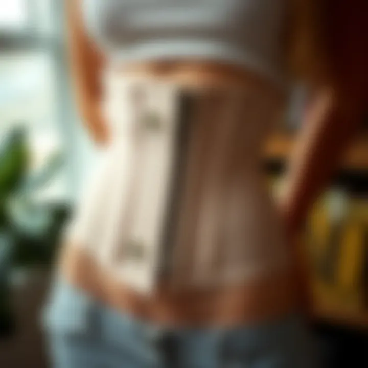 Elegant display of a waist trainer showcasing its hook features