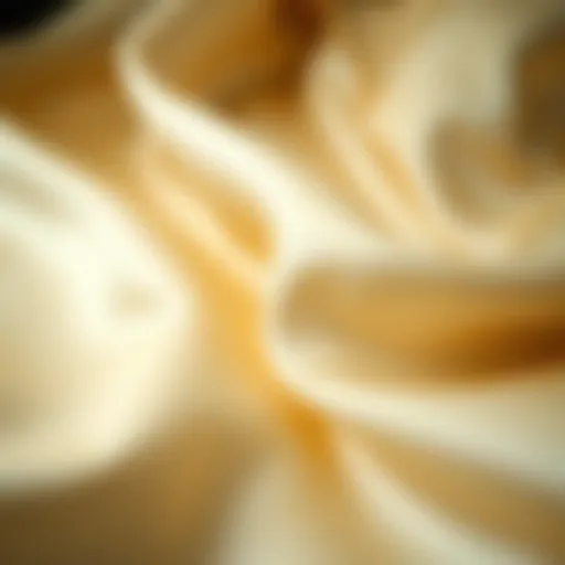 Luxurious silk fabric showcasing its smooth texture