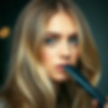 Stunning Hair Health After Styling Close-up of healthy hair styled with mini tools