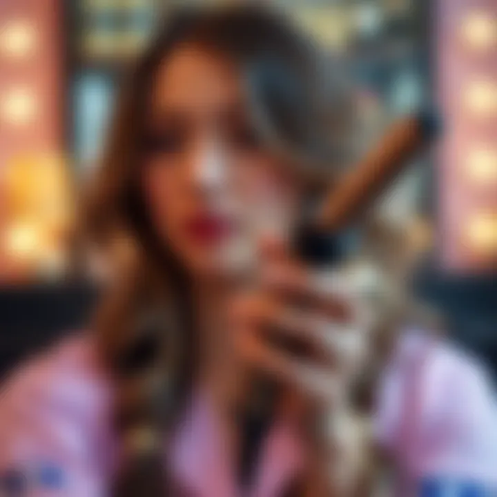 Versatile Mini Curling Wand Mini curling wand demonstrating versatile styling options