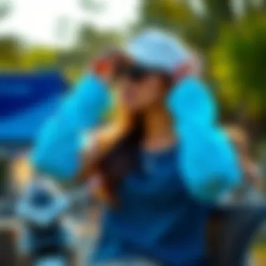 Versatile Use of Cooling Sun Sleeves Cooling sun sleeves in an outdoor setting