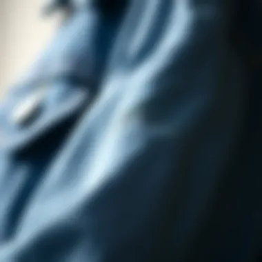 The Essence of Denim Craftsmanship Close-up of denim texture on a cropped jacket