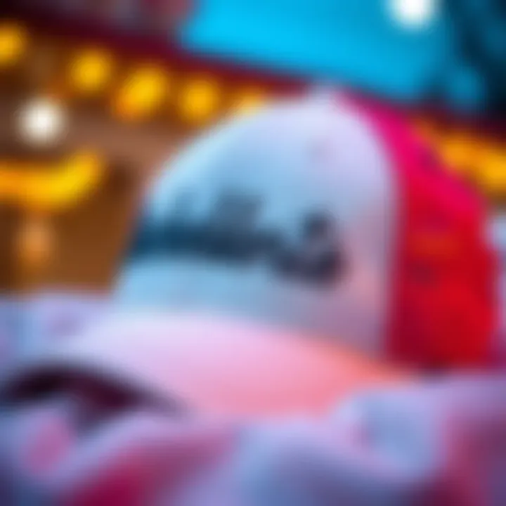 Close-up of a customized bachelorette baseball hat