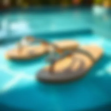 Elegant high flip flops made from sustainable materials