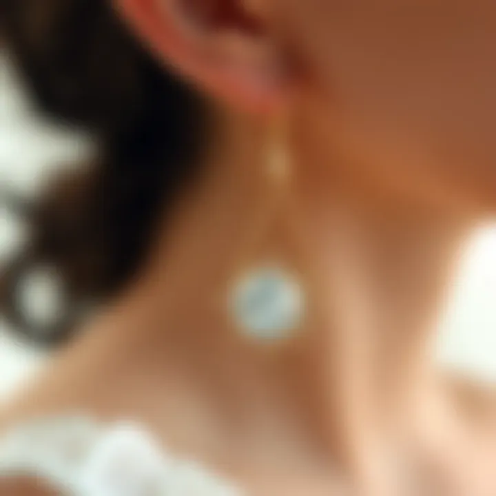 Contemporary earrings that reflect modern bridal aesthetics with minimalistic style