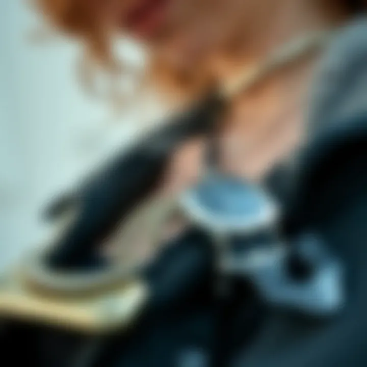 Close-up of accessories that complement edgy outfits