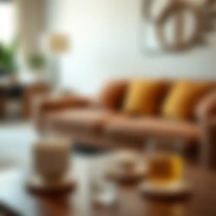 Elegant coasters enhancing a modern living space's aesthetics