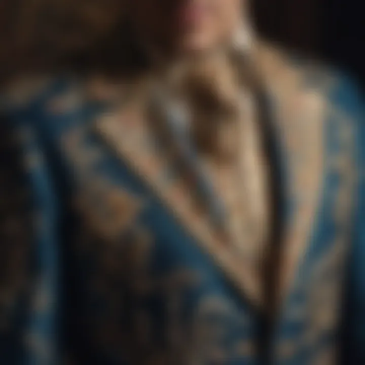 Historical suits showcasing embroidery styles