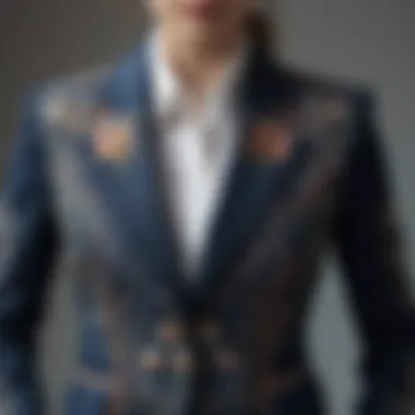 Modern embroidered suit design