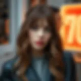 A model showcasing the versatility of 3D clip-in bangs in a trendy hairstyle