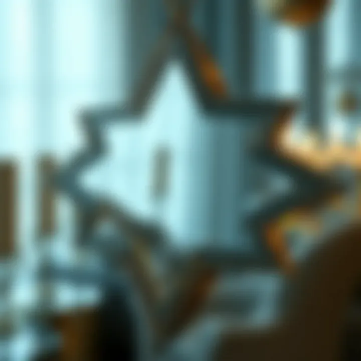 Intricate Design of a Star-Shaped Mirror Artistic close-up of a star-shaped mirror showcasing intricate design details