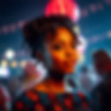 Stylish Afro Spring Twist hairstyle during a cultural celebration