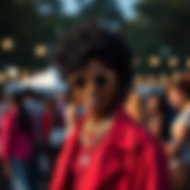 A fashionable individual flaunting Afro Spring Twist at an outdoor event