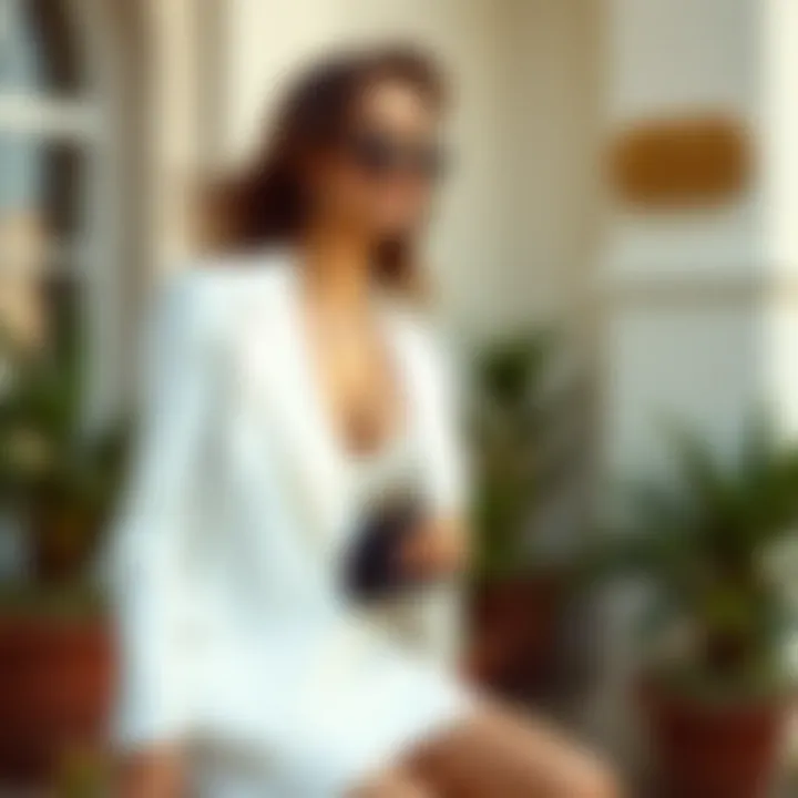 Stylish accessories complementing a white club dress