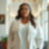 Elegant plus-size all-white outfit styled for a formal event