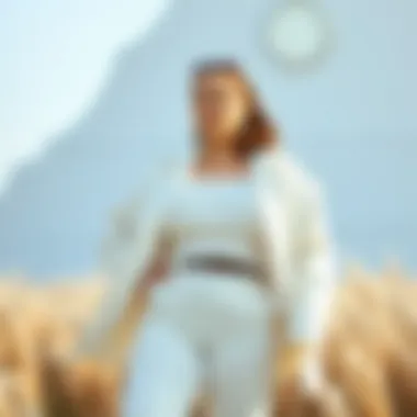 Mixing textures in all-white outfits for plus-size fashion