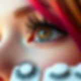 Diverse Styles of Anime Cosplay Eyelashes Colorful selection of anime cosplay eyelashes showcasing various styles and lengths