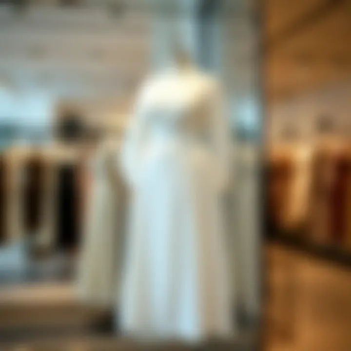 Elegance in Plus Size Fashion Elegant white plus size dress on a mannequin in a boutique setting