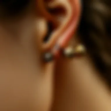 Elegant design of barbell cartilage earrings