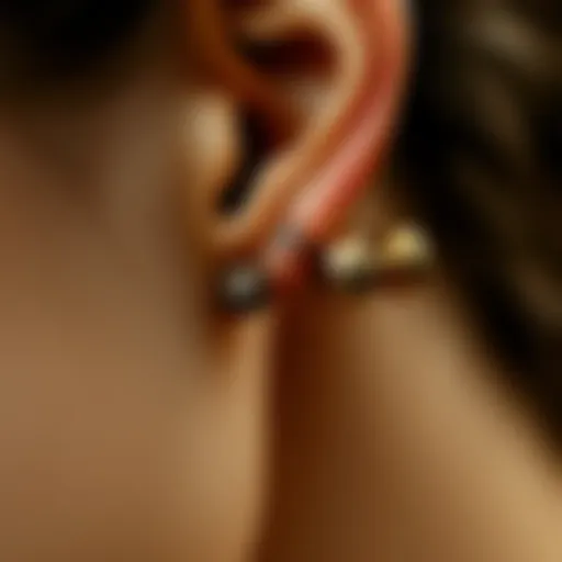 Elegant design of barbell cartilage earrings