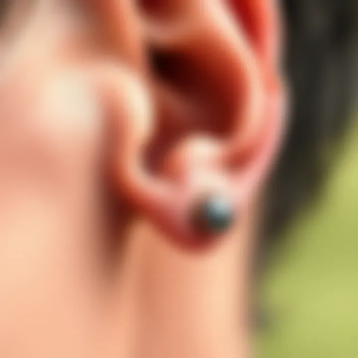 Showcasing various styles of barbell cartilage earrings