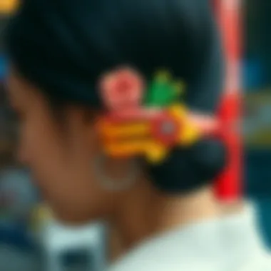 BT21 hair clip showcasing vibrant design