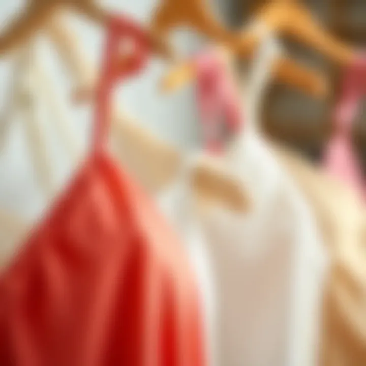 Diverse Textures of Cami Tops Variety of fabric textures used in cami tops