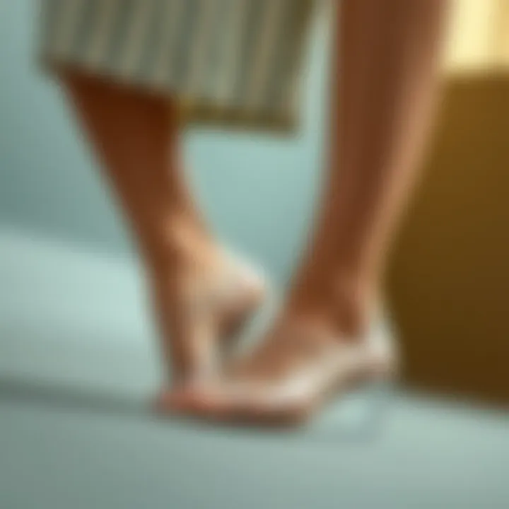 Sustainable fashion featuring clear small heel sandals