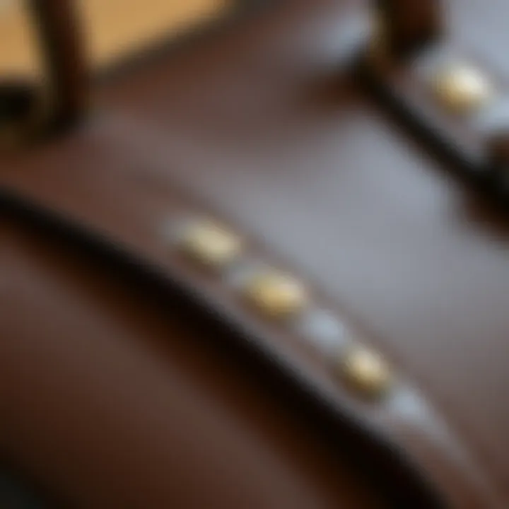 Close-up of the premium materials used in the Coach Marlie Bag