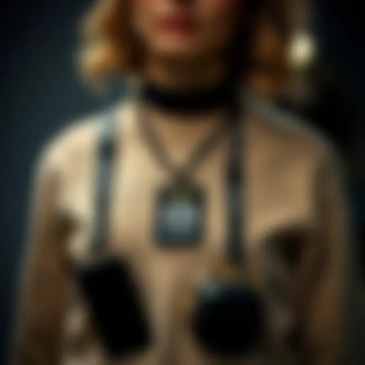 Sustainability in Fashion Design An artistic representation of sustainability in fashion with crossbody nylon lanyards