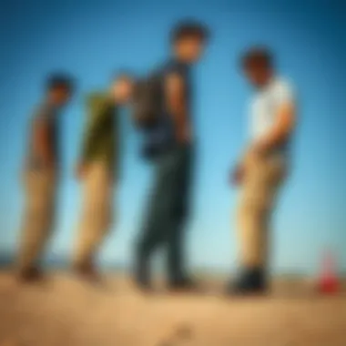 A timeline showcasing the evolution of cuffed cargo pants