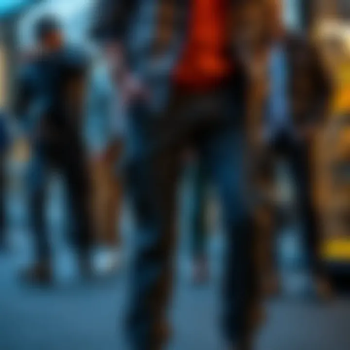 Cuffed cargo pants displayed in various stylish outfits