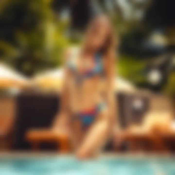 Vibrant Patterns in One Piece Thong Swimsuits Stylish one piece thong swimsuit with colorful patterns