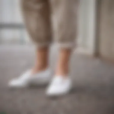 Casual outfit featuring white flats